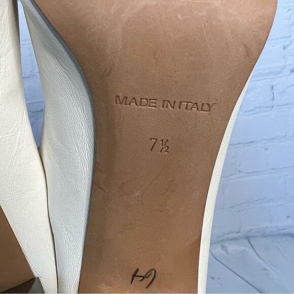 NEW Everlane bone ivory supple leather chunky block Day heels size 7.5 - Picture 7 of 11